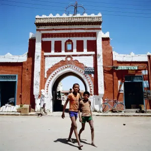 Marktstadt Erfoud in Marokko um 1985