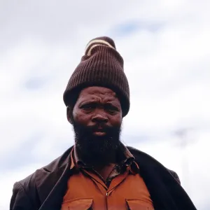 Ein Xhosa-Mann in der Transkei, Südafrika um 1984