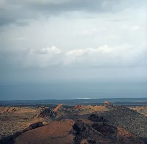 Die Montañas del Fuego, Feuerberge auf der Kanarischen Insel Lanzarote, Spanien 1980er.