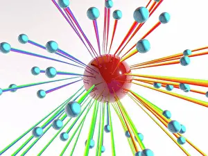 Drucke von Abstraktes Kunstwerk mit verbundenen Kugeln November Drucke: Abstrakte Kunst mit verbundenen Kugeln.