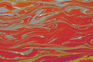 Abstract Marble Texture Drucke: Abstract creative marble pattern texture. Traditional art of Ebr