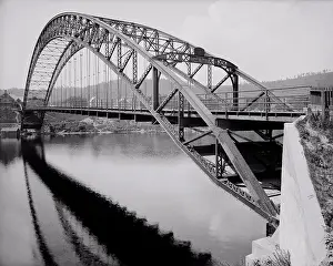 Drucke von Bogenbrücke, Bellows Falls, Vermont, USA, Detroit Publishing Company, 1905 Connecticut Drucke: Bogenbrücke, Bellows Falls, Vermont, USA, Detroit Publishing Company, 1905
