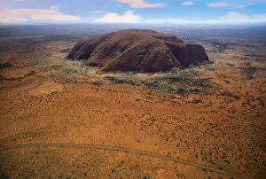 Northern Territory Scenic Views Drucke: Ayers Rock from helicopter