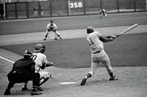 Baseball-Stadien Drucke: Baseball-Spiel im Gange