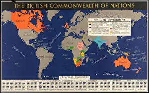 Norman B Leventhal Map Collection Drucke: The British Commonwealth of Nations