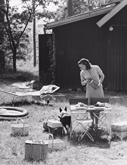 Camping im Freien, Schweden 1963