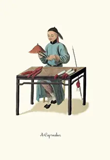 Drucke von Hutmacher, China - Kostüme und Berufe November Drucke: Hutmacher, China - Kostüme und Berufe