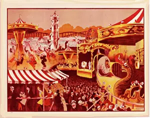 Carnival Night Scene Drucke: carnival time
