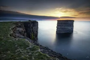 County Mayo Landscape Photography Drucke: Cliffs of Downpatrick Head and Dun Briste sea stack