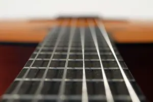 String Instrument Photography Drucke: Close-up on a classical guitar