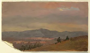 Zeichnen, Blick in die ferne Hügel.