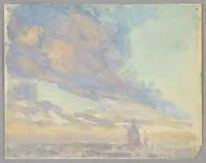American Watercolor Artist Drucke: Drawing, Study of clouds, Rome