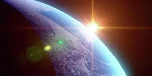 Earth From Space Drucke: Earth from space, computer illustration