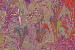 Ebru Marbling Drucke: Ebru Marbling texture with floral patterns