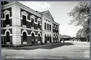 Drucke von Eksjö Bahnhof Eisenbahn Drucke: Eksjö Bahnhof