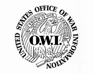 World War II Propaganda Art Drucke: Emblem of the O.W.I