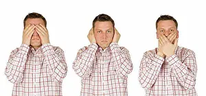 Digital Compositing Art Drucke: See no evil, hear no evil, speak no evil