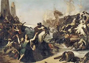 Drucke von FERRANT FISCHERMANS, Alejandro (1843-1917). Gewaltsame Aktion der Bürger von Cádiz gegen die Mauren im Jahr 1574. 1866 Juli Drucke: FERRANT FISCHERMANS, Alejandro (1843-1917)