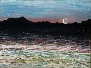 Drucke von Neuer Mond aufstehend Peter Sickel (20.Jh./Amerikaner) Zeitgenössische Kunst Drucke: Neuer Mond aufsteigen, von Peter Sickle