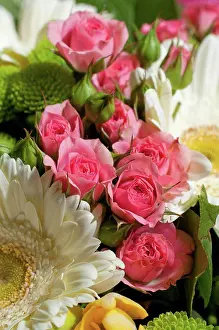 Bouquet Of Roses Drucke: Detail of a flower bouquet