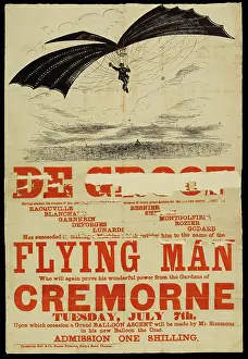 Vintage Advertising Posters Drucke: FLYING MAN Frederick Bell & Co