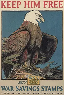 WWI Propaganda Poster Drucke: Keep him Free