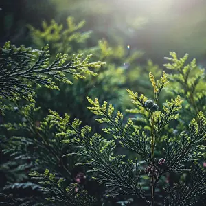 Bilder Datiert 6. August 2021: Grüne Tannenblätter im Frühjahr, grüner Hintergrund.