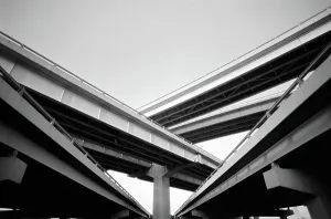 Autobahnenkreuzung in Texas, USA