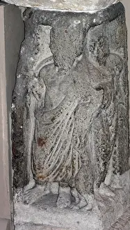 Drucke von In einer Inschrift auf einem Statuensockel in den römischen Bädern, Somerset, England Juli Drucke: Gefundener Inschriftensockel einer Statue in den römischen Bädern.
