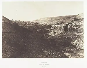 Drucke von Jerusalem, Tal Josaphat, Gesamtansicht Auguste Salzmann Französischer Drucker Photographische Druckerei Blanquart-Évrard in Lille Französisch 1854 Lille Drucke: Jerusalem, Tal von Josaphat