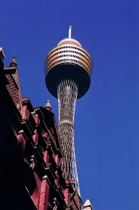 Sydney Cityscape Images Drucke: Low angle view of a tower, Centrepoint Tower