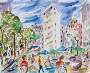 Richard H Fox Artwork Drucke: Madison Square and the Flatiron Building