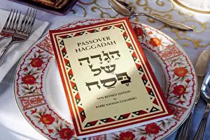 Bilder Datiert 8. Mai 2012: Der Passah-Haggadah auf dem Tisch