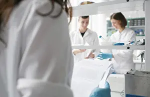 Biotechnology Researcher Drucke: People co-working in lab