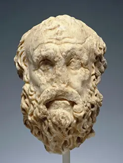 Drucke von Büstenportrait des Diogenes. Unbekannt Malerei Drucke: Büstenkopf von Diogenes. Unbekannt.