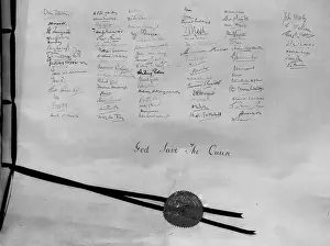 Nostalgic Black And White Photos Drucke: Proclamation - The Actual Document