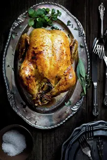 Christmas Dinner Inspiration Drucke: Whole Roasted Chicken