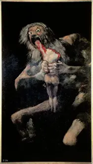 Drucke von Saturn, der einen seiner Kinder frisst. Francisco de Goya y Lucientes (1746-1828 spanisch) Museo del Prado, Madrid, Spanien Francisco Goya Drucke: Saturn, der einen seiner Kinder frisst von Francisco de Goya y Lucientes (1746-1828 spanisch) Museo del Prado