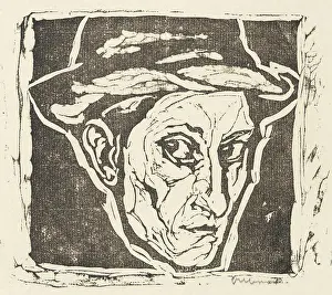 Expressionismus Drucke: Selbstbildnis. Künstler: Josef Albers