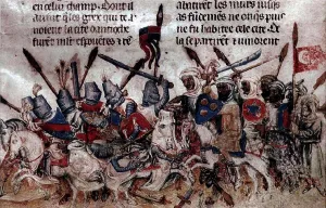 Medieval Battle Scene Drucke: Siege of Antioch by unknown painter