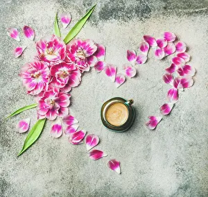 Spring Flower Arrangement Drucke: Spring morning concept
