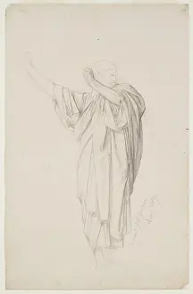 Greek Mythology Figures Drucke: Study for Hyperide, Phryn' lawyer in front of the areoping