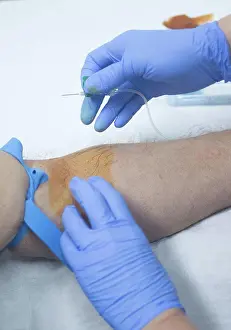 Medical Examination Procedure Drucke: Taking blood sample