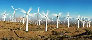 Bilder Datiert 16. September 2011: Windkraftwerk Tehachapi Pass, Tehachapi, County von Kern, Kalifornien, USA.