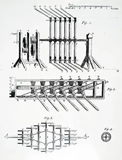 Vintage Agricultural Equipment Drucke: Threshing machine designed by William Foster & Co Ltd