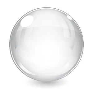 Reflective Surface Drucke: White Glossy Sphere A captivating