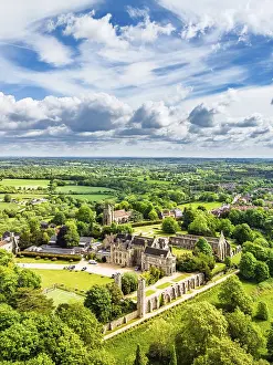 Schlacht Von Hastings Drucke: 1066 Schlacht von Hastings, Battle Abbey aus einer Drohne.