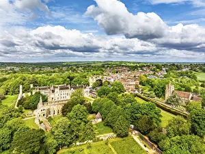 Schlacht Von Hastings Drucke: 1066 Schlacht von Hastings, Battle Abbey aus einer Drohne.