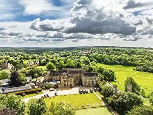 Schlacht Von Hastings Drucke: 1066 Schlacht von Hastings, Battle Abbey aus der Sicht eines Drohnen.
