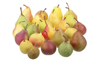 Cutout Food Images Drucke: 24 different varieties of pears